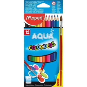 Моливи Maped Color Peps 12 цвята акварелни с четка